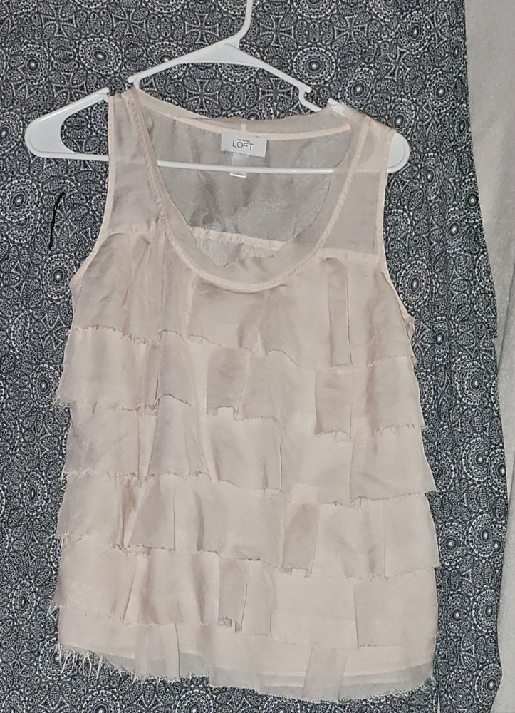 GUC LOFT Women's Layered Cream Tank Top